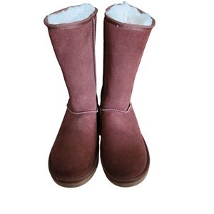 Koolaburra By Ugg Chocolate Sherpa Lined Boots Size 5